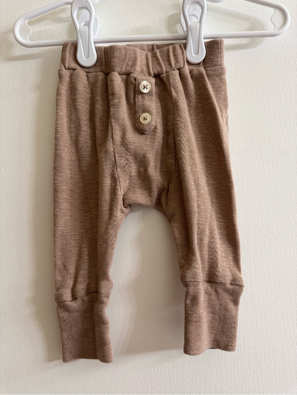 Kate Quinn Organic Cotton Knit Brown Pants 3-6 Months